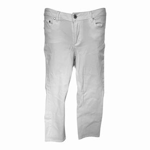 Monroe & Main Jeans Stretch Denim White Cropped Casual Summer Twill Pant size 8